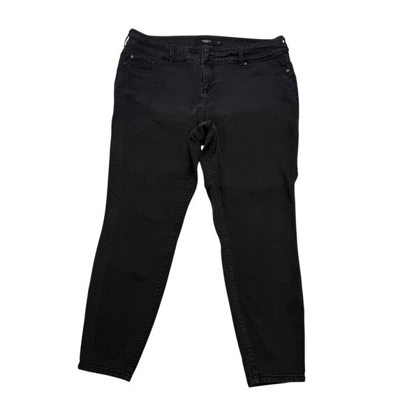 Torrid Jeans Womens 22 T Black Denim Skinny Stretch High Rise Dark Wash - Picture 1 of 9